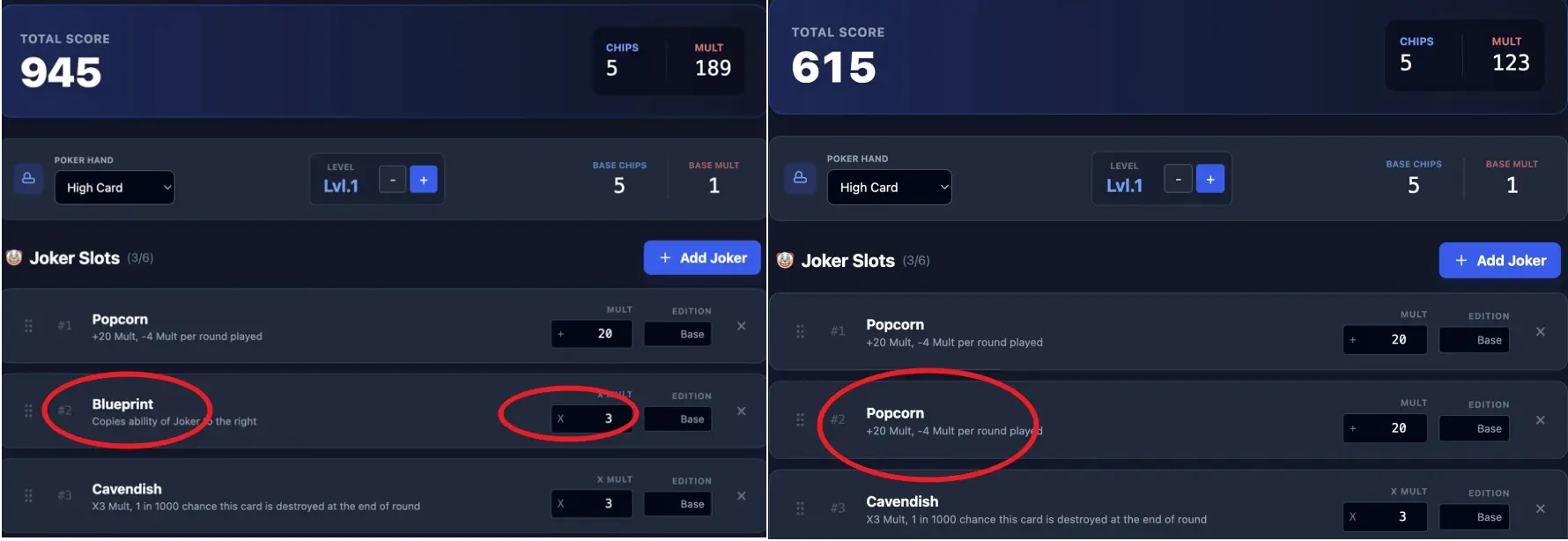 Calculate optimal Blueprint placement instantly Balatro Joker Calculator: Additive vs Multiplicative Scaling