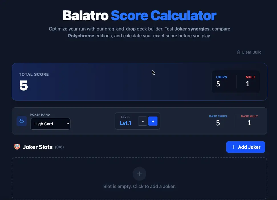 Balatro collection calculator tool to track discovery progress for Blue and Black decks