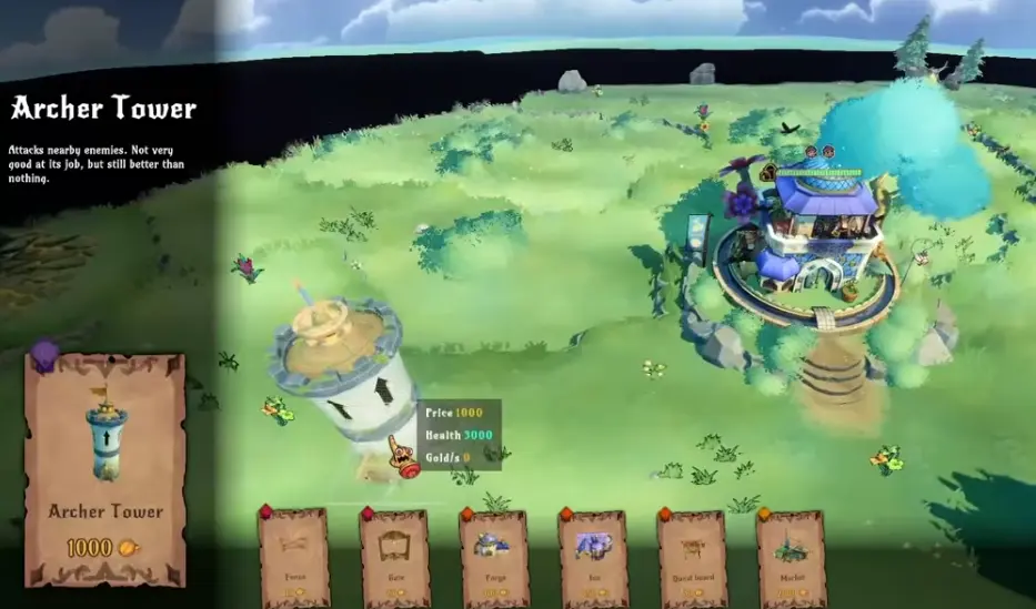 gold gold adventure gold first buildings menu quest board forge inn market archer tower