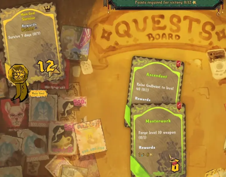 gold gold adventure gold conquest mode survive five days quest objective
