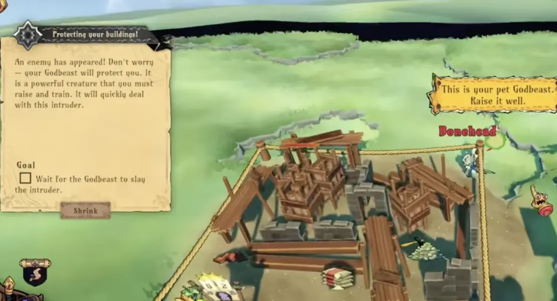 gold gold adventure gold godbeast protects buildings tutorial
