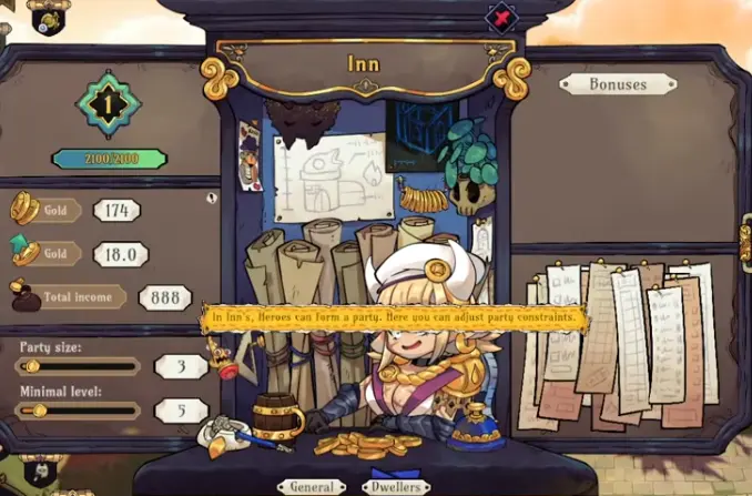 gold gold adventure gold party size minimum level quest settings