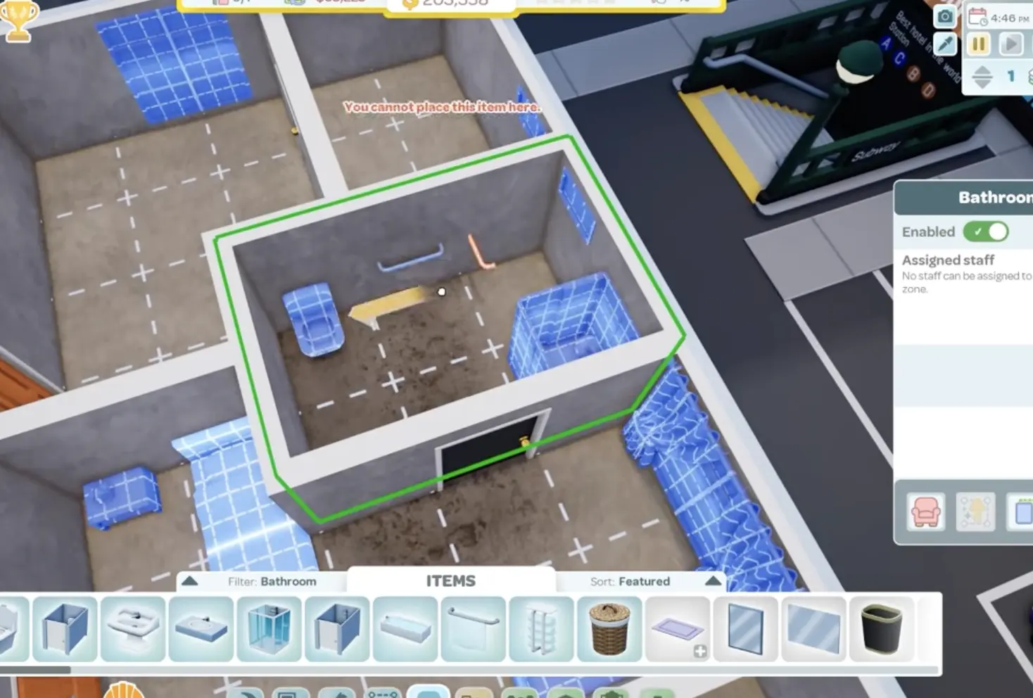 Hotel Architect New York compact bedroom and bathroom layout for early vertical floors.