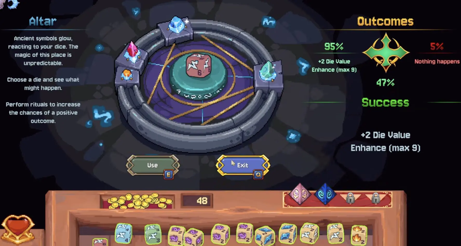 A boss fight setup where the player needs to manage enemy pressure and board control.