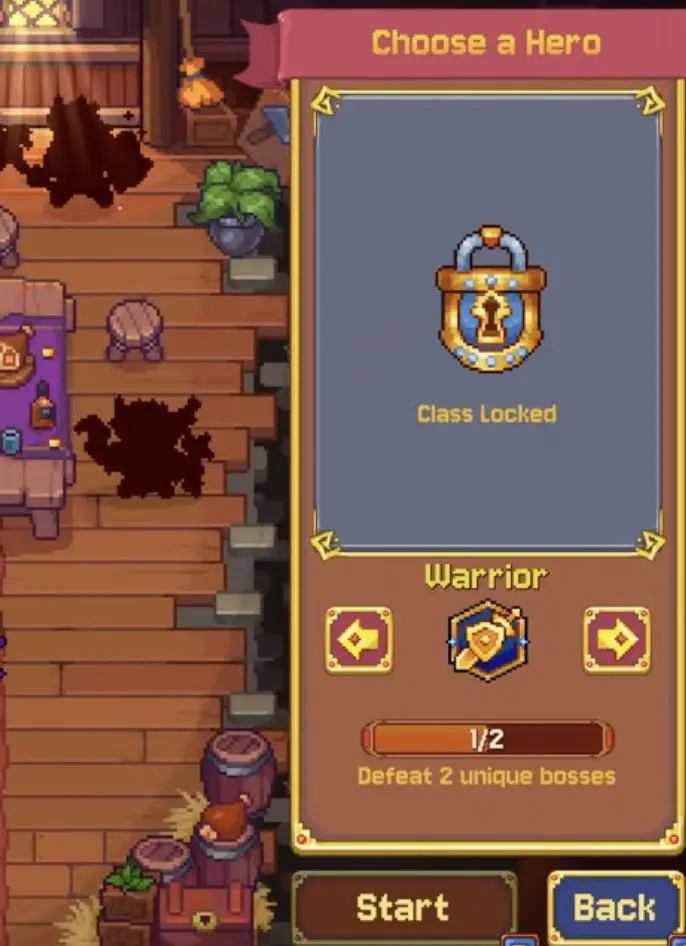Class unlock panels show the goal you should build your run around.