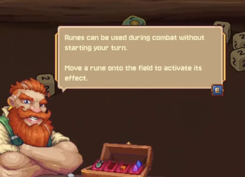 Gravity Rune can pull nearby dice together and create a chain where no clean merge existed.