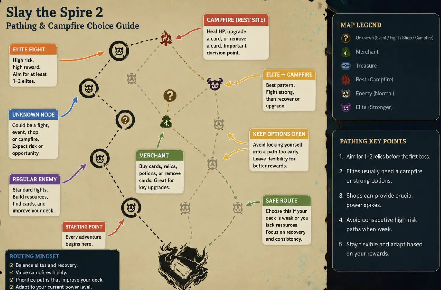 Co-op elite routing and relic planning.