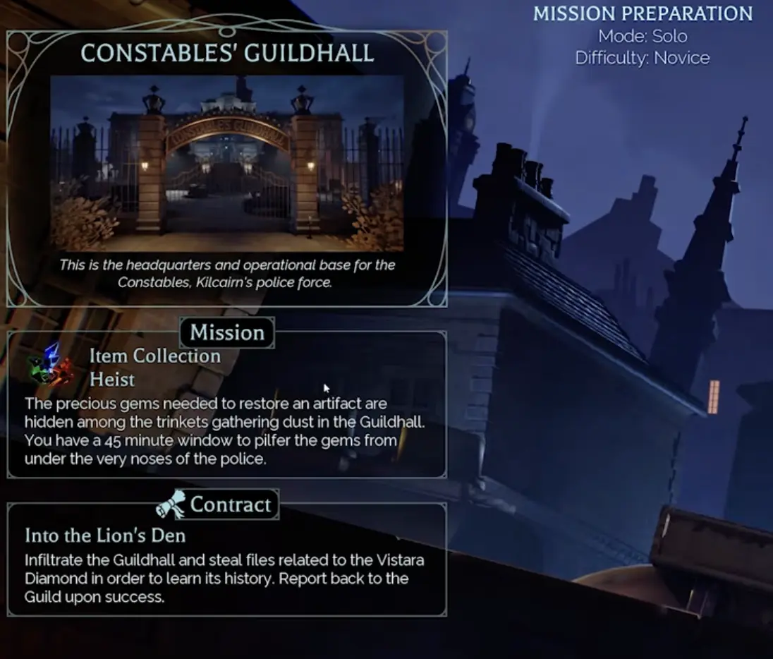 Thick As Thieves Game Constables Guildhouse mission preparation