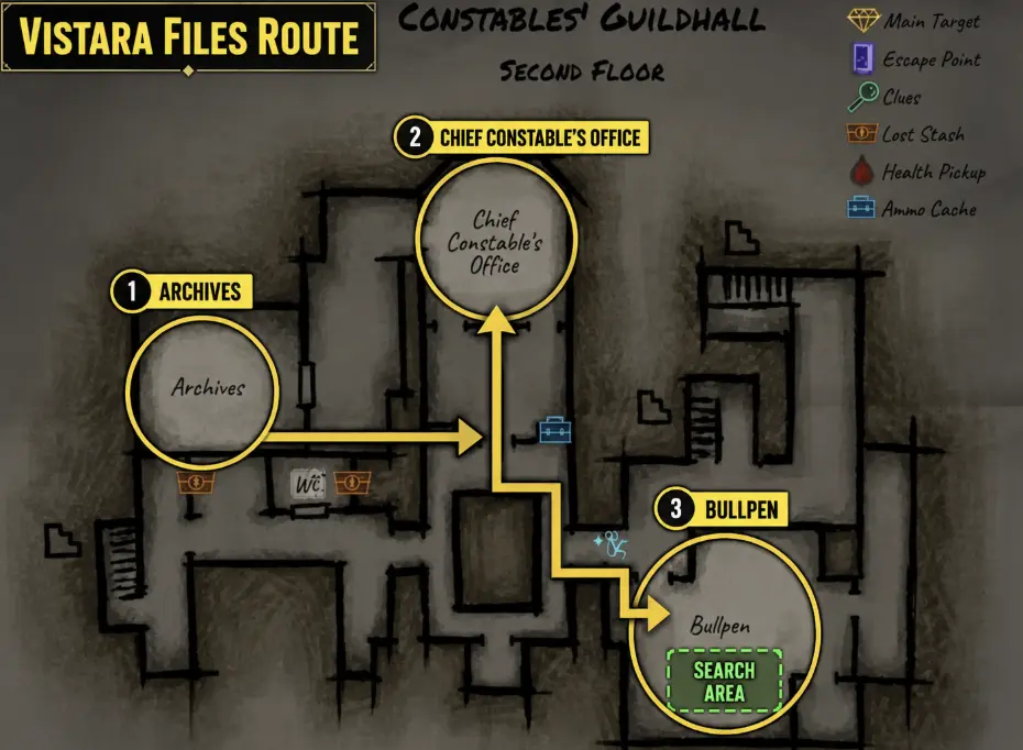 Thick As Thieves Game Guildhouse second floor map