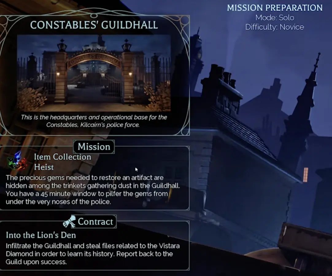 thick as thieves game item collection heist contract screen