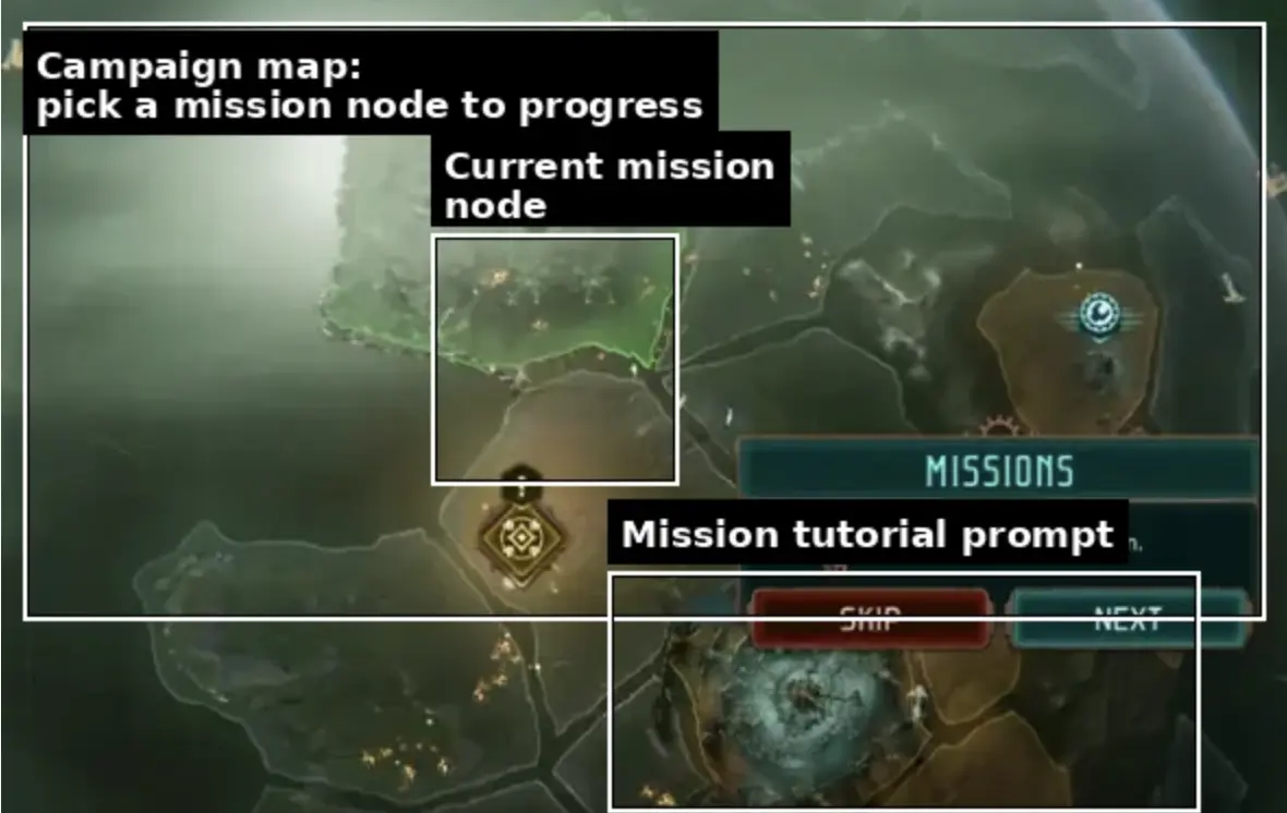 Mechanicus 2 campaign map and mission nodes