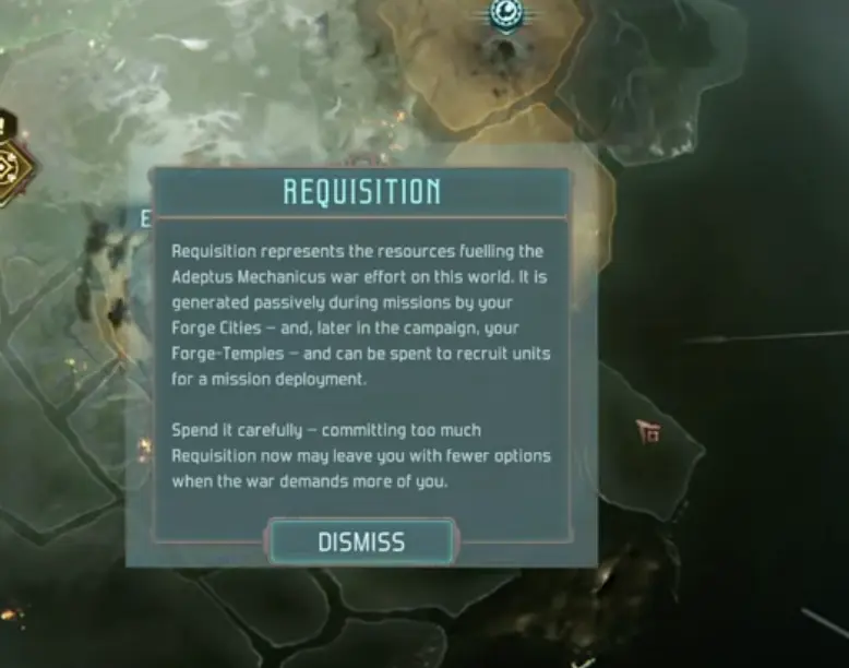 Mechanicus 2 AdMech war map and Requisition
