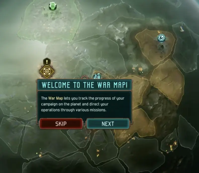 Mechanicus 2 campaign map and early war layer