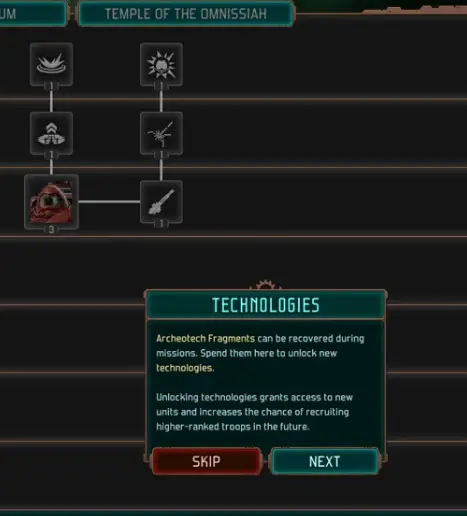 Mechanicus 2 Shrine of Knowledge technologies