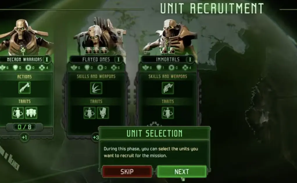 Mechanicus 2 Necron unit selection